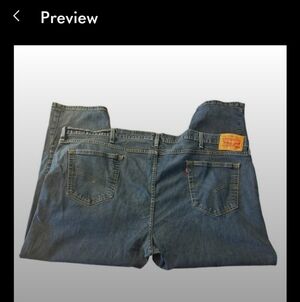 Levis Mens Blue Jeans Size 54x30 EUC